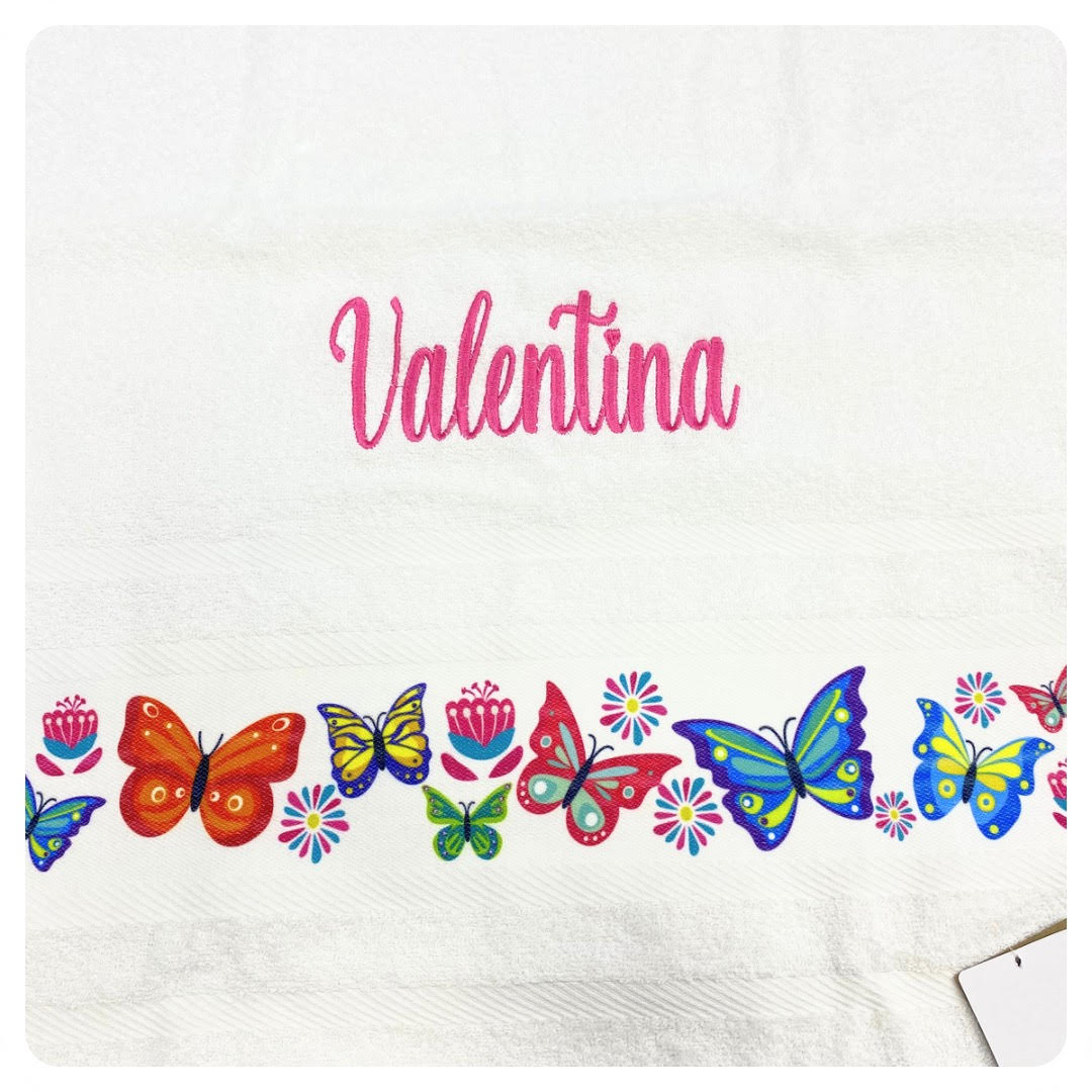Toallon cuerpo franja decorada