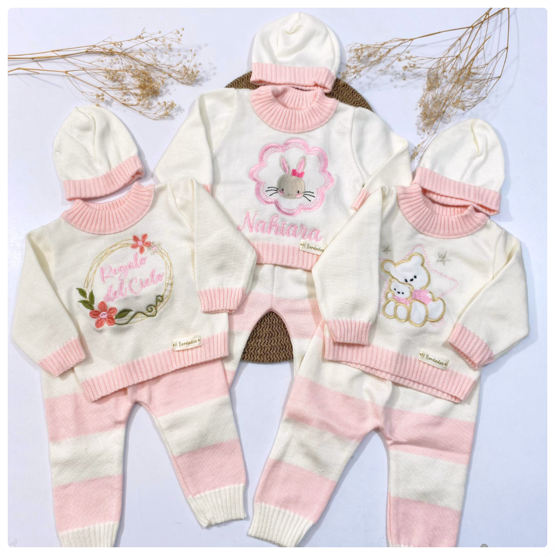 Conjunto tejido hilo premium