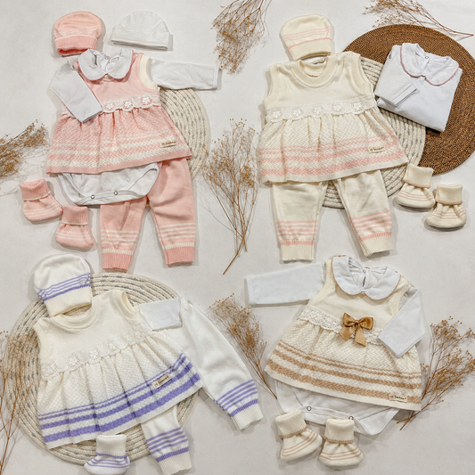 Conjunto vestido niña 6 piezas