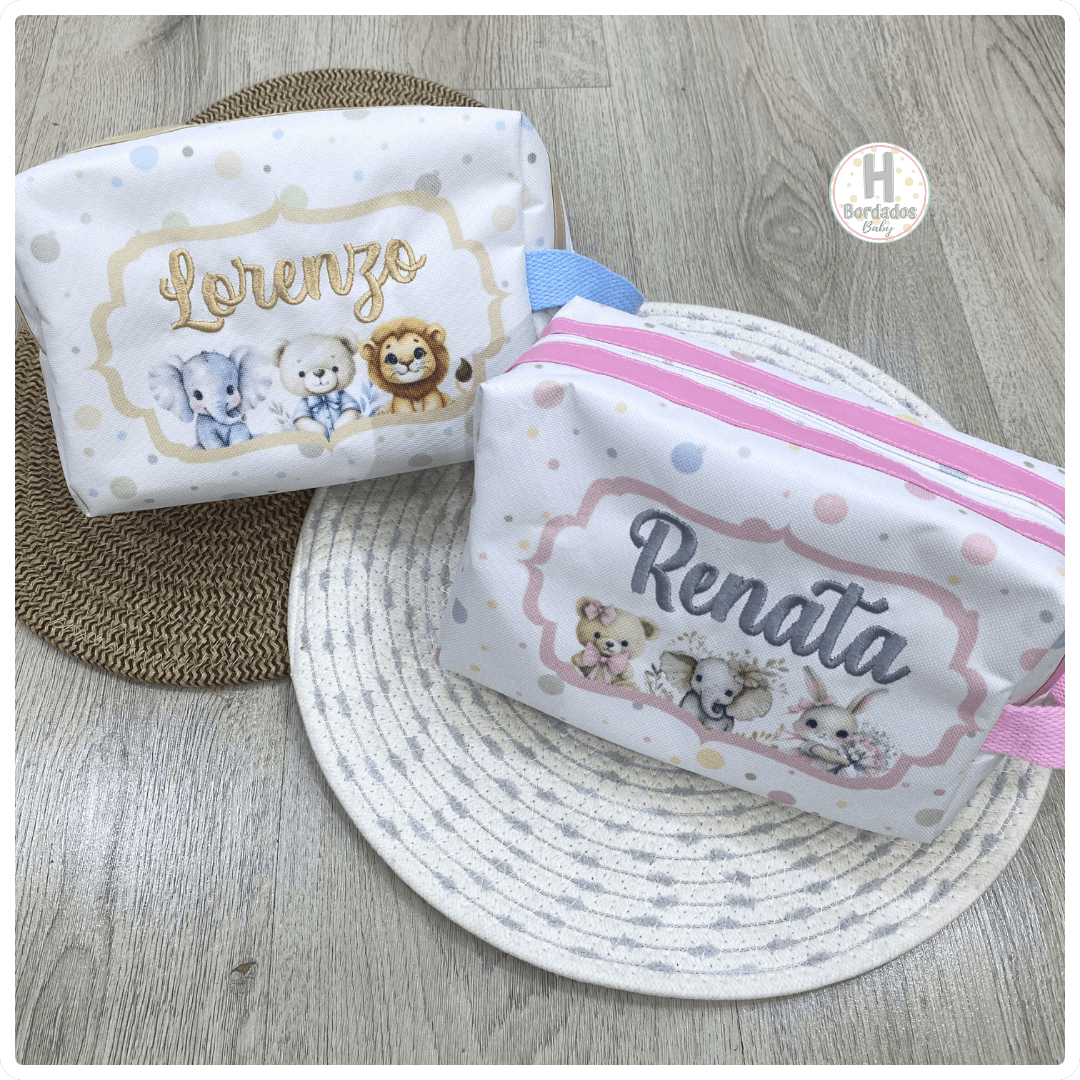 Cosmetiqueras bordadas