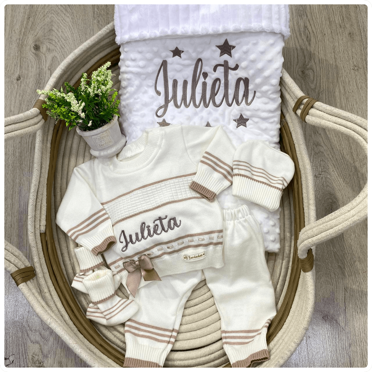 Ajuar cobija doble faz + conjunto pasa cinta