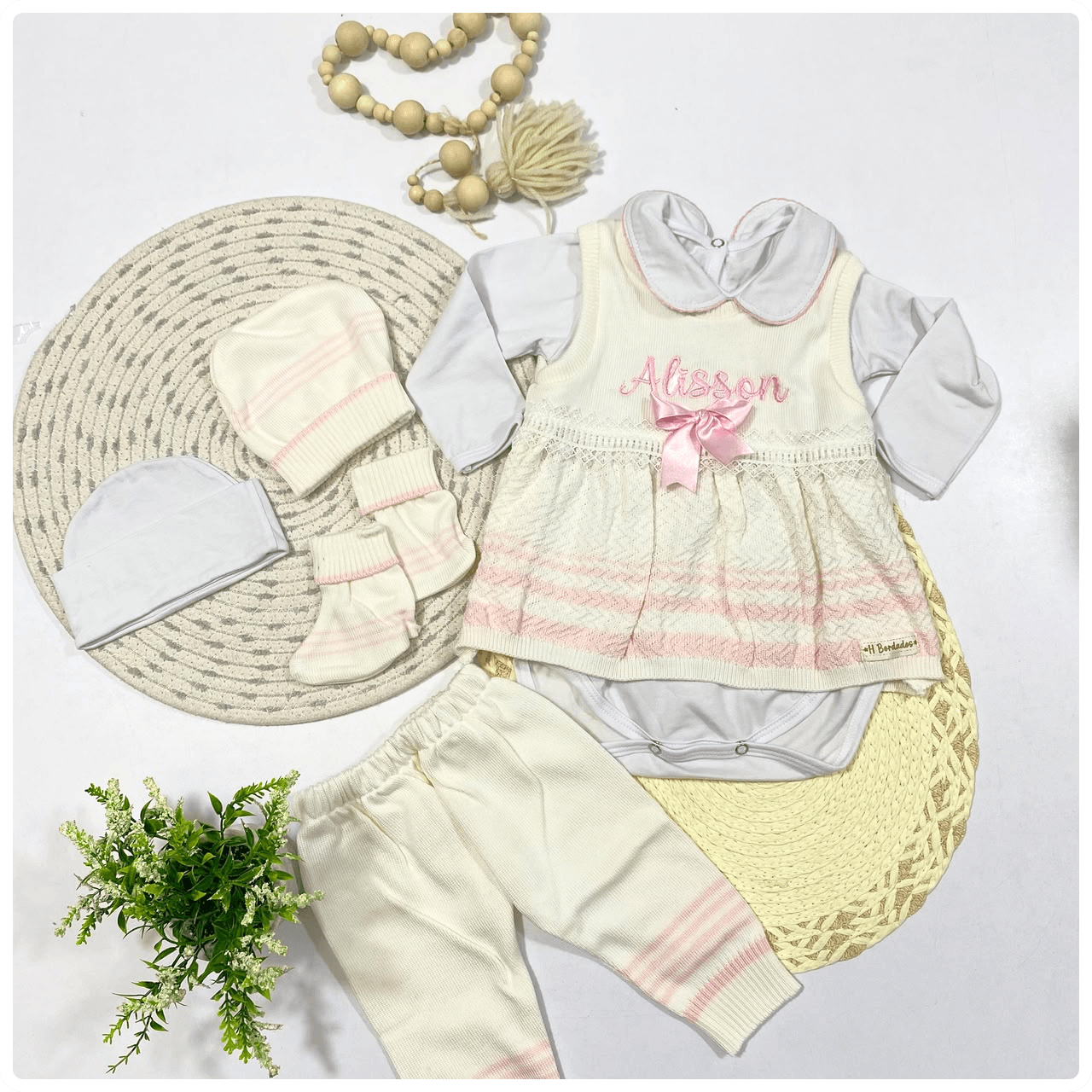 Conjunto vestido niña 6 piezas